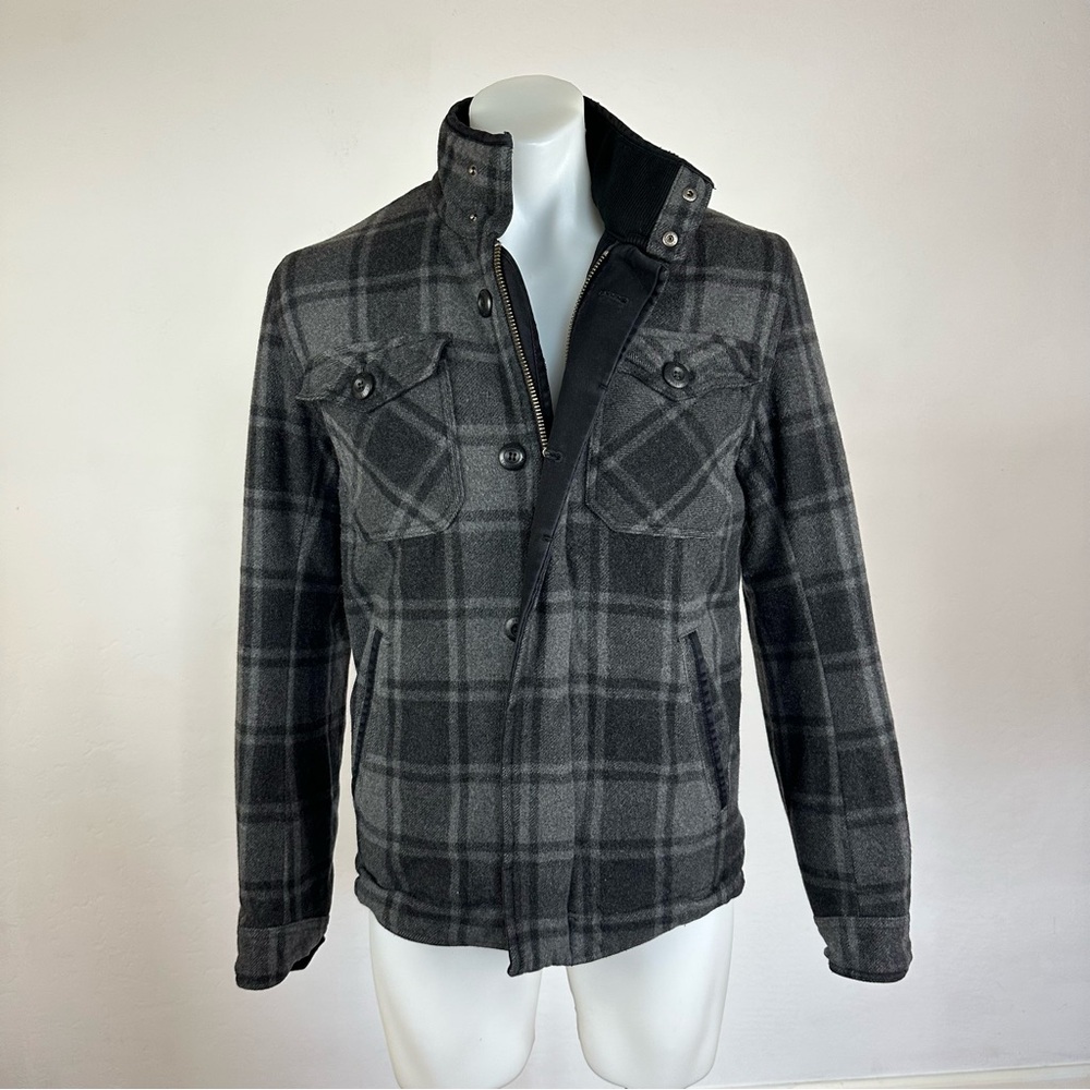 French Connection Charcoal Wool Military Jacket